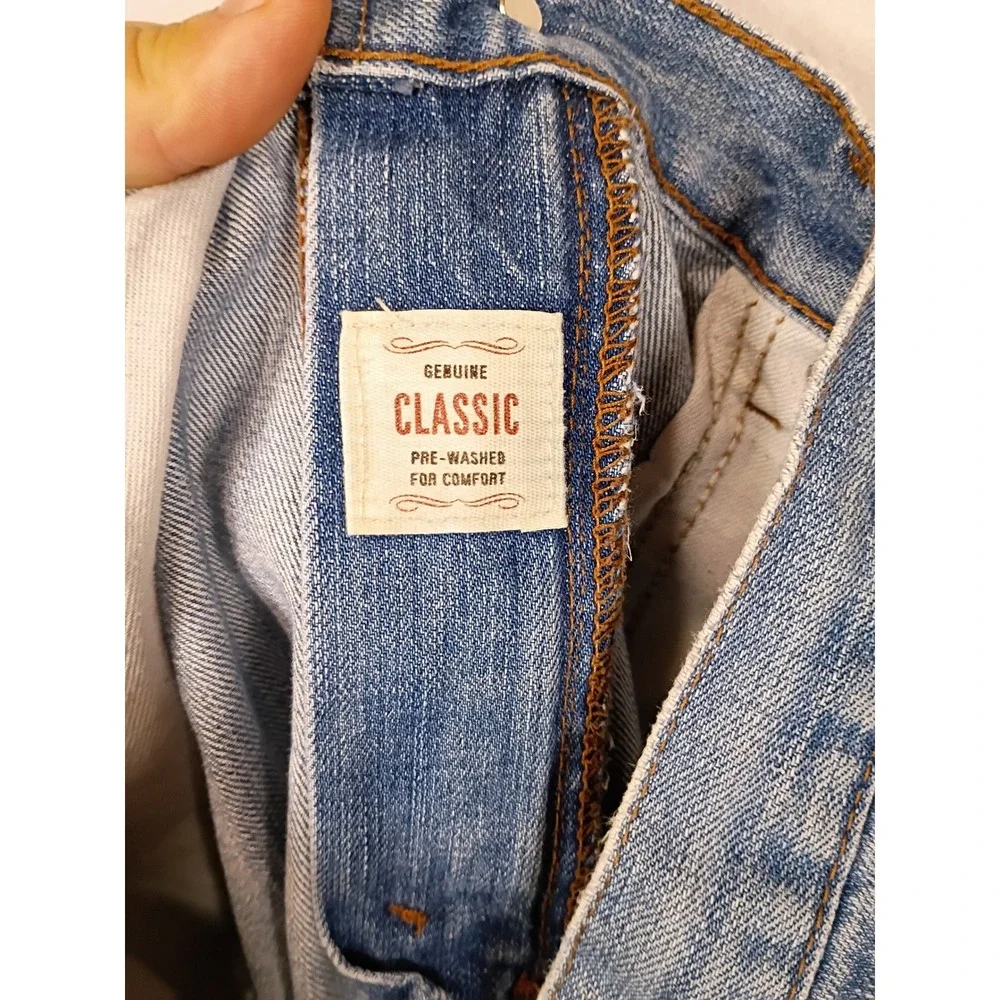 Vintage Aesthetic Eddie Bauer Mens 33x29 Blue Light Wash Classic Fit Jeans